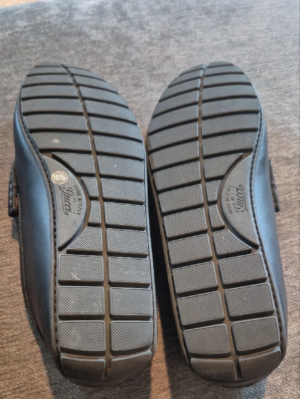 Gucci Black Embossed GG Leather Penny Loafers GUCCISSIMA